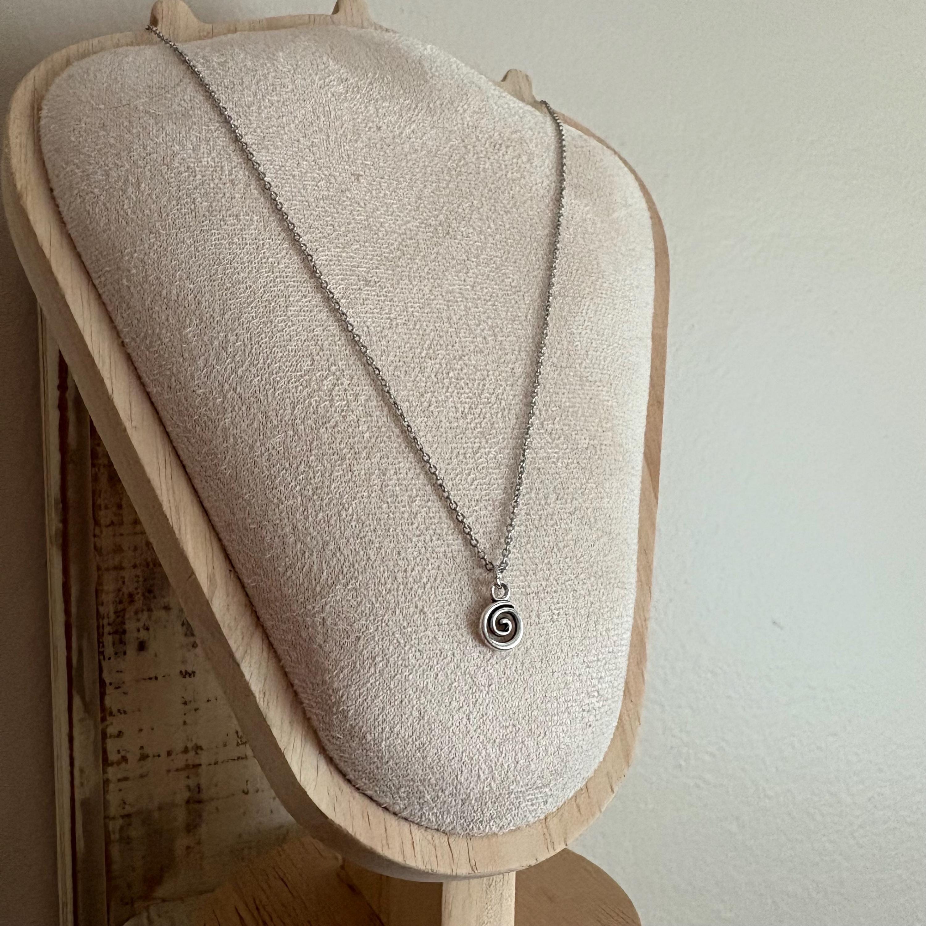 チェーン45cm SWIRL 渦巻き シルバーヴィンテージネックレス Swirl Necklace - Etsy