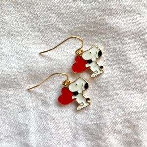 Cute Cartoon Dog Charm Earrings ~ Handmade Dog & Bird Cute Charm Earrings ~ Pick Your Design!