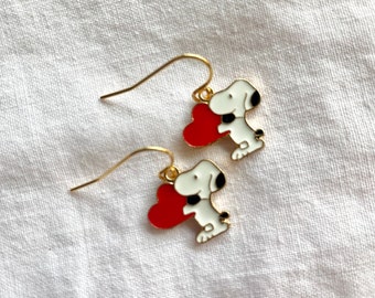 Cute Cartoon Dog Charm Earrings ~ Handmade Dog & Bird Cute Charm Earrings ~ Pick Your Design!