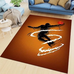Basketball Rug, Sports Rug, NBA Fan, Modern Rug, Popular Rug, Custom Rug, Area Rug, Salon Rug, Living Room Rug, Popular Rug
