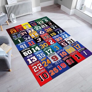 Basketball Rug ,Teams Rug, NBA Rug, Basketbal Team Rug ,Custom Rug, Floor Rug, Area Rug,Basketball Decor , Personalized Rug, Gifts Rug