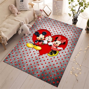 Mickey Mouse Rug,Minnie Mouse Rug,Cute Rug,Cute Rug,Kids Room Rug,Baby Room Decor,Popular Rug, Nursery Rug,Gift For Kids,Non-slip Rug