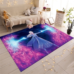 Elsa Rug,Anna Rug,Pink Rug,Kids Room Rug,Girl Room Rug,Personalized Rug,Popular Rug,Bestseller, Nursery Rug,Gift For Kids,Non-slip Rug