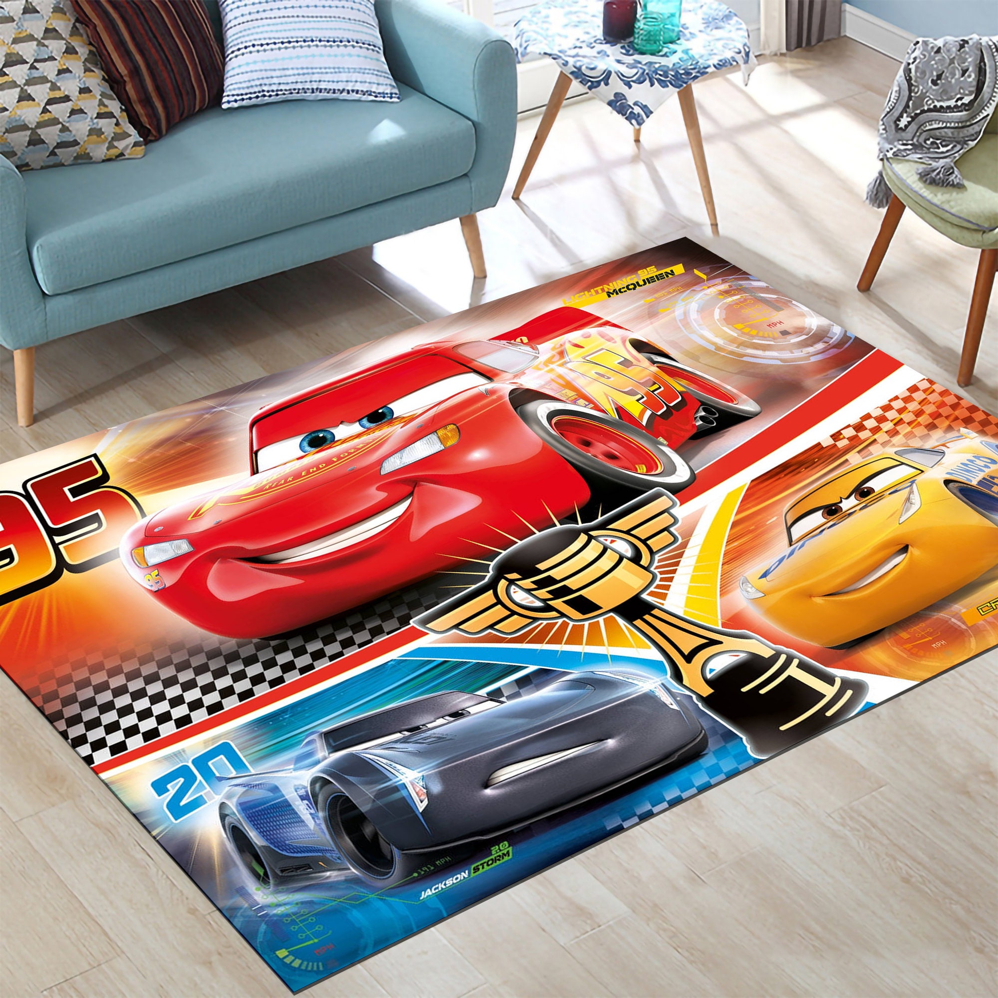 Mcqueen Rug,car Rug,kids Rug, Kids Room Rug, Road Pattern Rug, Custom ...