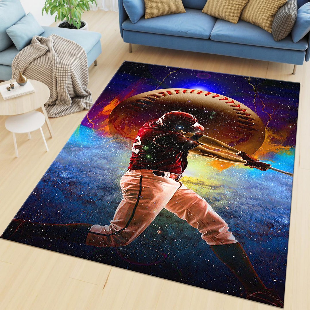 Baseball Rug Drawing Baseball Rug,sport Rug,team Rug,team Logo Rug,logo Rug,team Theme Rug ...