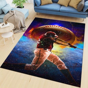 Tappeto da baseball, tappeto sportivo, tappeto della squadra, tappeto con logo della squadra, tappeto con logo, tappeto a tema della squadra, tappeto popolare, tappeto da salone, decorazione, tappeto personalizzato, tappeto moderno,