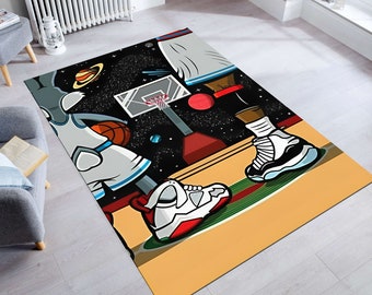 Basketball Shoes Rug,Sneakers Rug,Sports Room Rug,Area Rug,Basketball Rug,Basketball Decor,Minimalist Rugs,Awesome Room Rug,Kids Room Rug