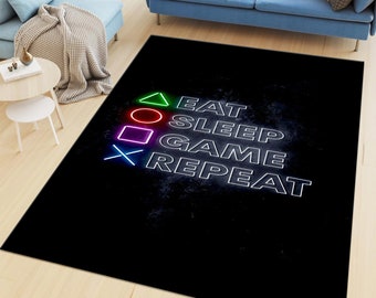 プレイルームラグ、PS4マット、プレイステーションカーペット、PS5ロゴ