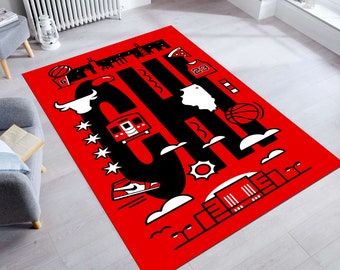 Basketball Rug, Sports Rug, NBA Fan, Modern Rug, Popular Rug, Custom Rug, Area Rug, Salon Rug, Living Room Rug, Popular Rug