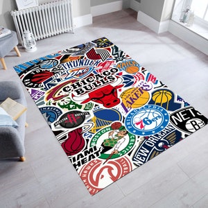 Basketball Rug ,Teams Rug, NBA Rug, Basketbal Team Rug ,Custom Rug, Floor Rug, Area Rug,Basketball Decor , Personalized Rug, Gifts Rug