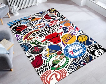 Basketball Rug ,Teams Rug, NBA Rug, Basketbal Team Rug ,Custom Rug, Floor Rug, Area Rug,Basketball Decor , Personalized Rug, Gifts Rug