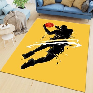 Basketball Rug, Sports Rug, NBA Fan, Modern Rug, Popular Rug, Custom Rug, Area Rug, Salon Rug, Living Room Rug, Popular Rug