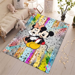 Mickey Mouse Rug,Minnie Mouse Rug,Cute Rug,Cute Rug,Kids Room Rug,Baby Room Decor,Popular Rug, Nursery Rug,Gift For Kids,Non-slip Rug