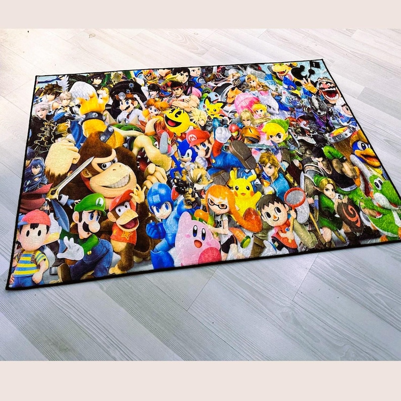 Game Character Rug,retro Games Rug,game Rug,gaming Rug,colorful Rug ...