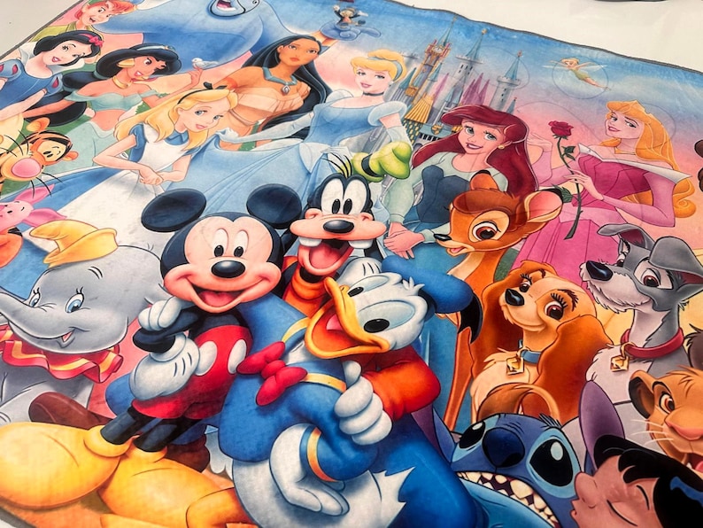 Cartoon Characters Rug, Mix Characters Rug,Popular Cartoon Rug,Kids Room Rug,Nursery Decor,Kids Decor,Custom Rug,Personalized Gifts,Area Rug image 3
