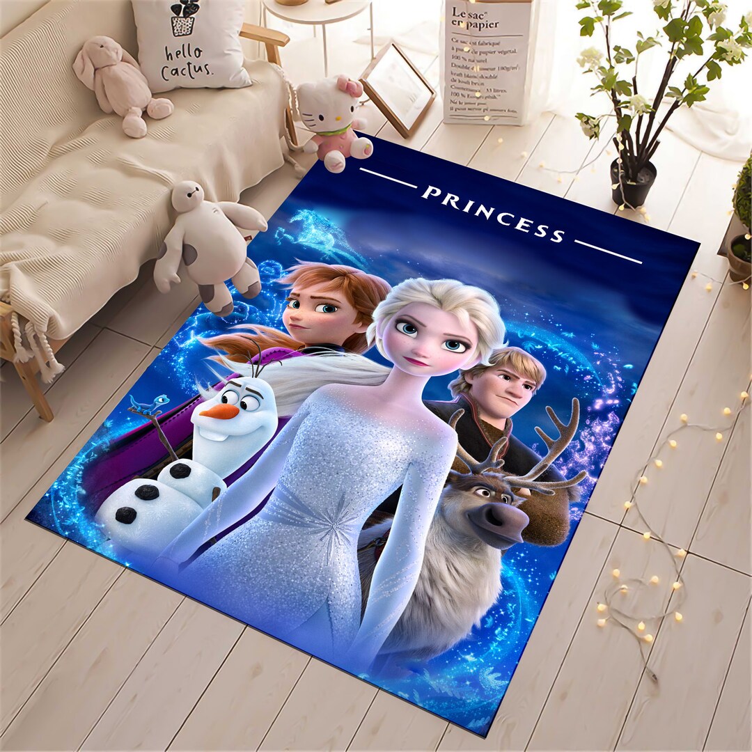 Elsa Round Rug Elsa Rug, Personalized Rug, Frozen Rug,kids Room Rug,girl Room Rug ...