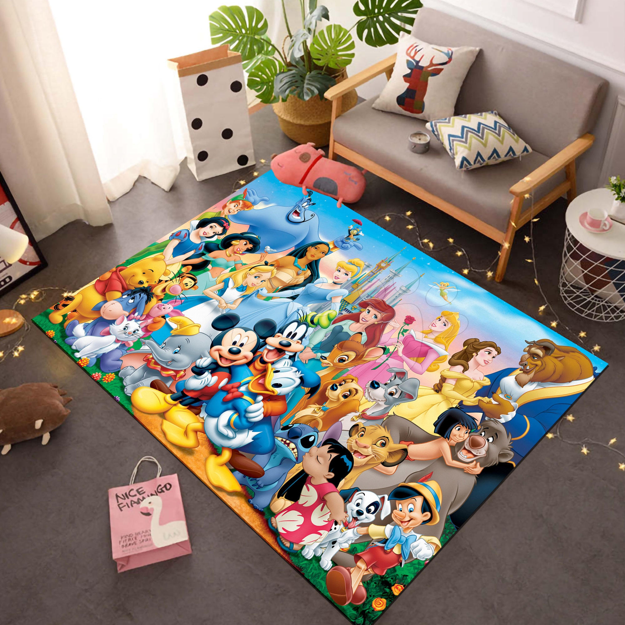 Cartoon Characters Rug, Mix Characters Rug,popular Cartoon Rug,kids ...
