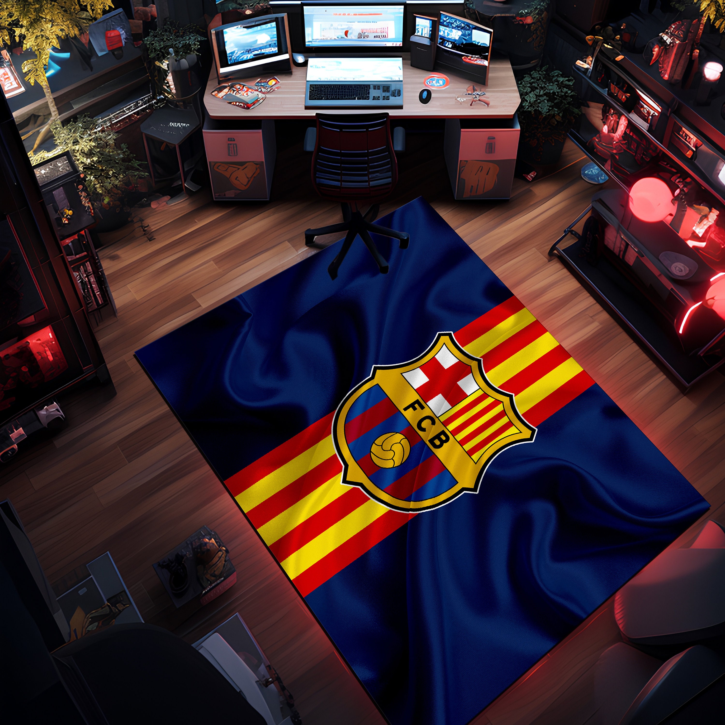 FC Barcelona Gift Rug, Barcelona Rug, Soccer Rug Gift Rug, ,Custom Rug, Area Rug, Football Gift Rug, Soccer Rug, Barcelona Fun, Barca,