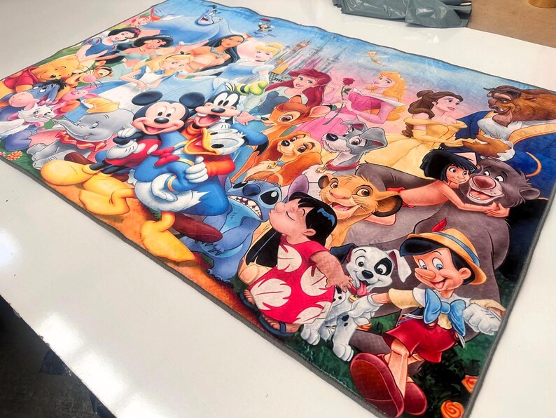 Cartoon Characters Rug, Mix Characters Rug,Popular Cartoon Rug,Kids Room Rug,Nursery Decor,Kids Decor,Custom Rug,Personalized Gifts,Area Rug image 5
