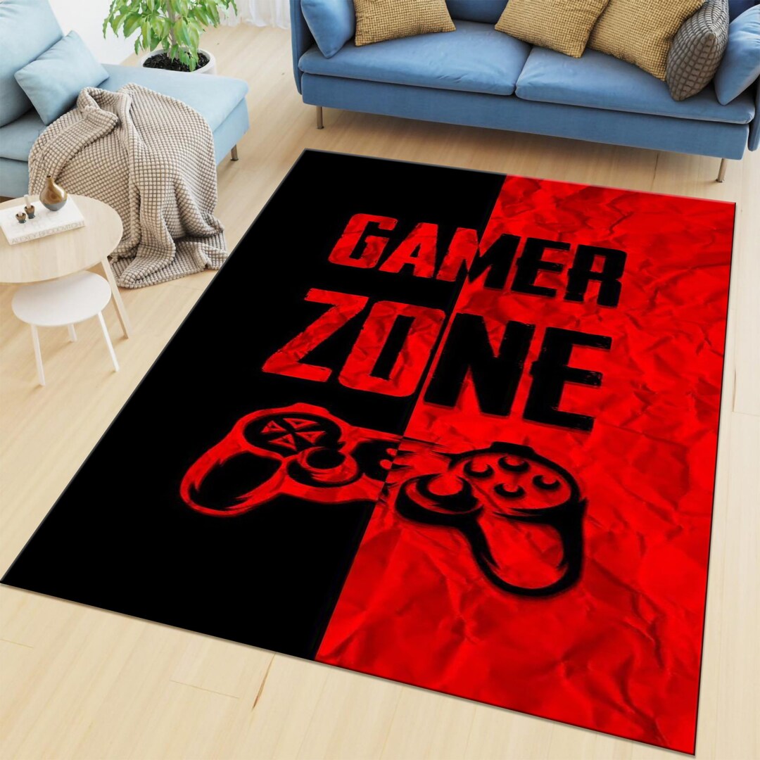 Gamer Rug,game Console Rug, Gaming Rug, Play Room Rug, Colorful Rug ...