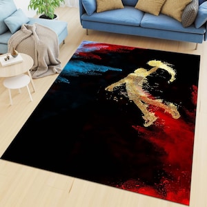 Basketball Rug, Sports Rug, NBA Fan, Modern Rug, Popular Rug, Custom Rug, Area Rug, Salon Rug, Living Room Rug, Popular Rug