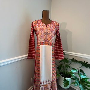 Palestinian Embroidered Dress (Syrian silk)