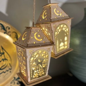 Lanterne Ramadan Lampe Serment Moubarak DEL Lumière Ornement
