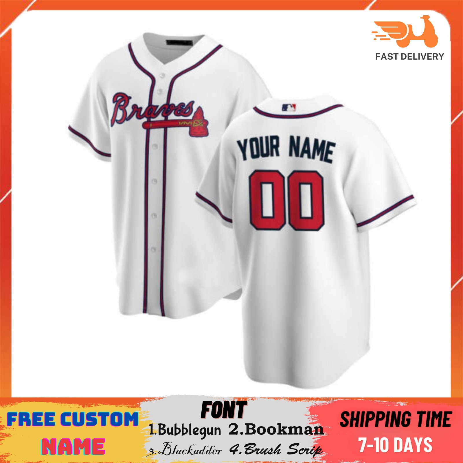 atlanta braves women's jersey