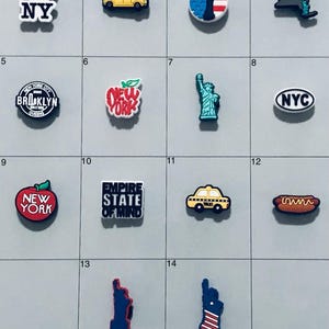 New York NY NYC Statue of Liberty Themed Shoe Charms