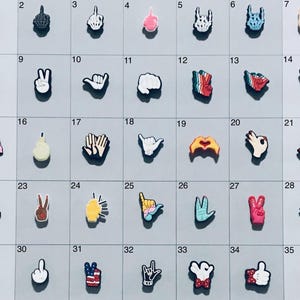 Hand Hands Skelton Hand Bones Hand Gesture Shoe Charms