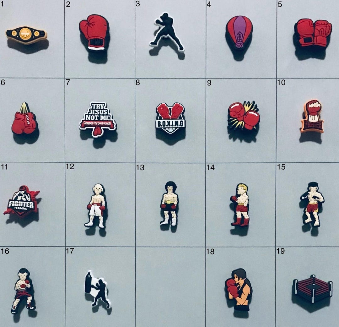Boxing Box Boxer Theme Shoe Charms - Etsy