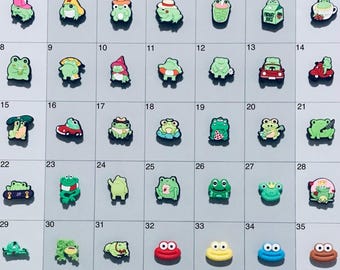 Frog Themed Shoe Charms
