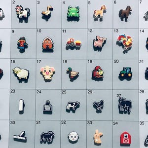 Farm Barn Farmer Tractor Animal Shoe Charms