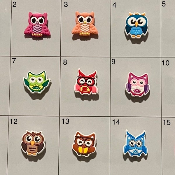 Owl Owls Shoe Charms