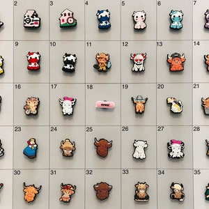 Cow Cows Cow Print Themed Shoe Charms Board 1