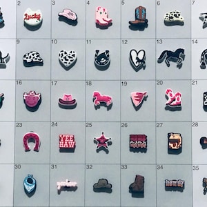 Cowgirl Themed Shoe Charms Board 1