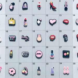 Makeup Cosmetics Prefume Girly Glam Themed Shoe Charms