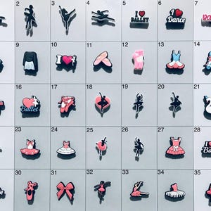 Ballet Dance Themed Shoe Charms