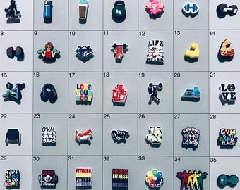 Fitness Workout Gym Shoe Charms Board 1