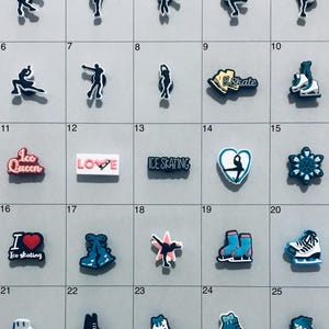 Ice Skating Ice Skater Themed Shoe Charms