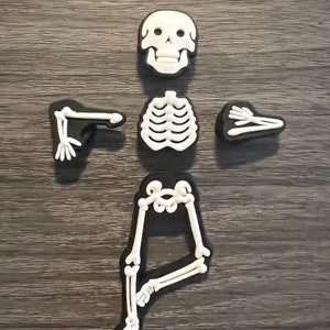 5pc Skeleton Body Parts Shoe Charms