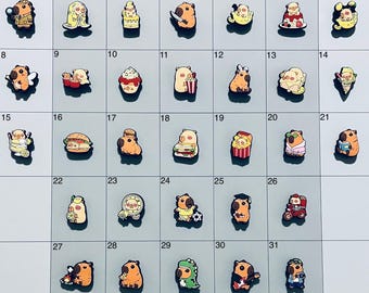 Capybara Themed Shoe Charms Board 2 Compatiable With Crocs and Croc Like Product