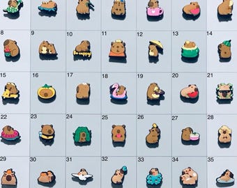 Capybara Themed Shoe Charms Board 1 Compatiable With Crocs and Croc Like Product
