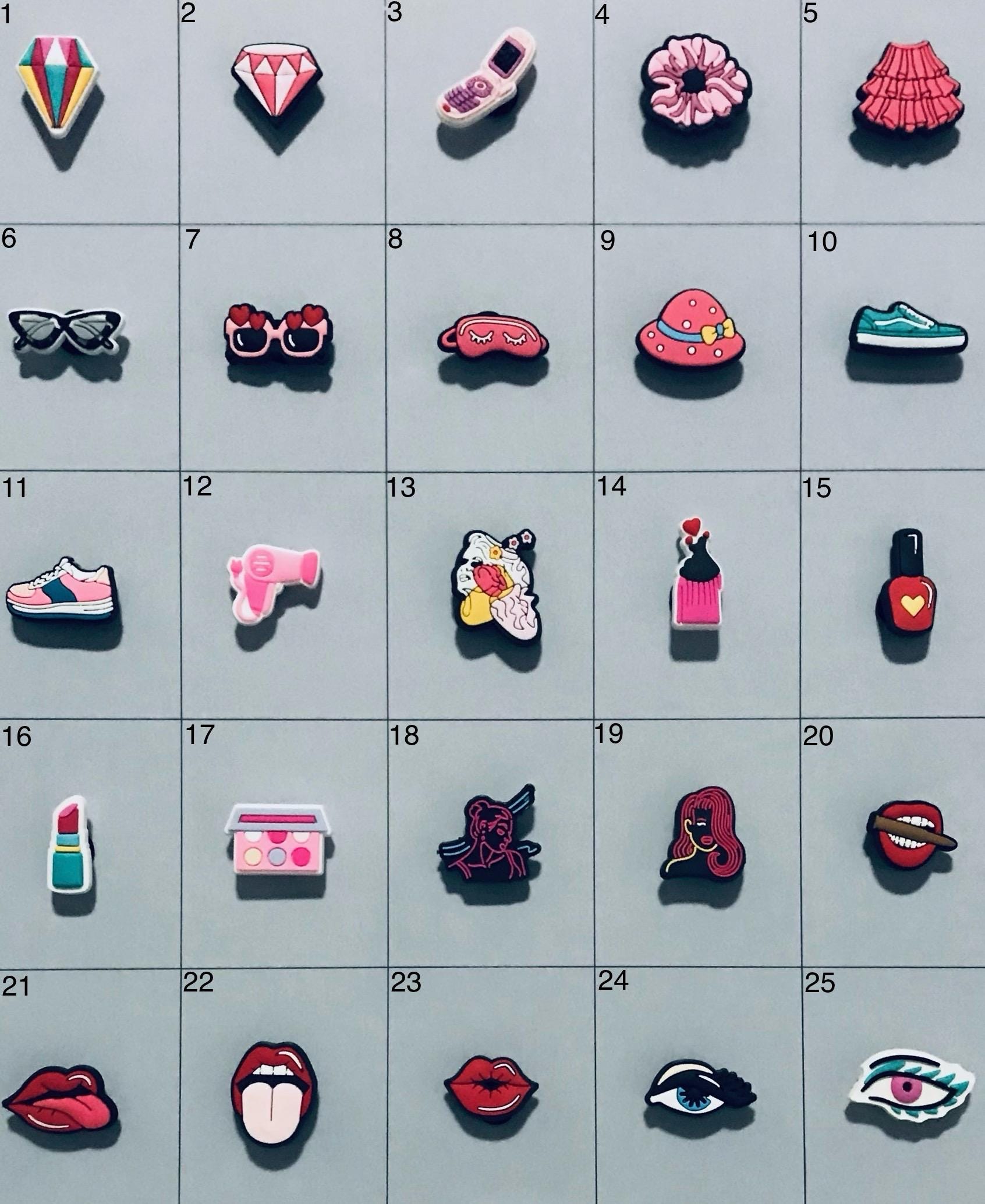 Makeup Cosmetics Accessories Themed Shoe Charms