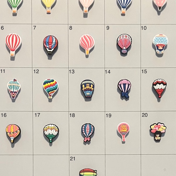 Hot Air Balloon Shoe Charms