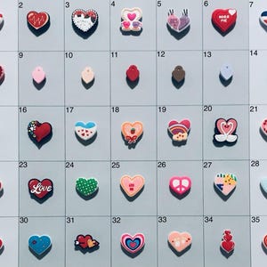 Heart Hearts Shaped Themed Shoe Charms