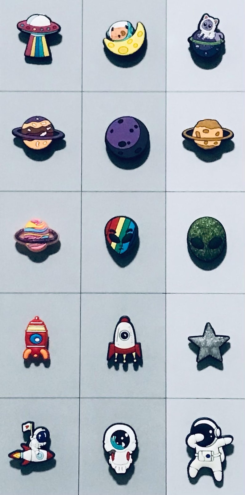 Alien Space Themed Shoe Charms Board 1 Compatiable With Crocs and Croc ...