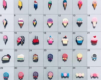 Lollipop Candy Ice Cream Cake Sweet Treats Theme Shoe Charms Compatiable With Crocs and Croc Like Product
