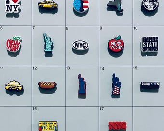 New York NY NYC Statue of Liberty Themed Shoe Charms
