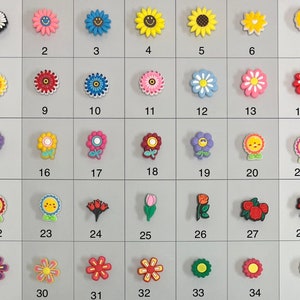 Flower Flowers Themed Shoe Charms #2